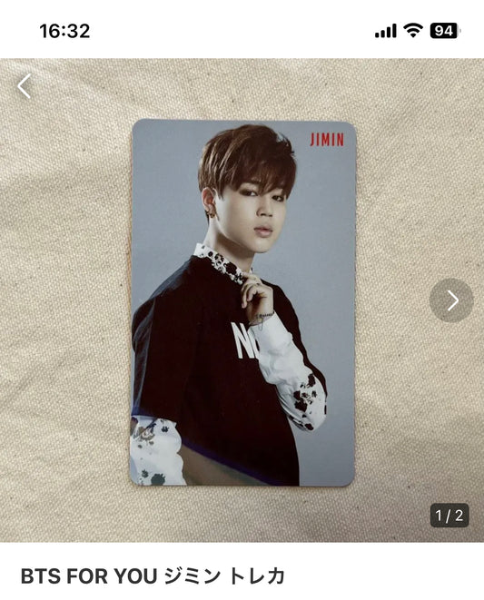 bts jimin for you official photocard