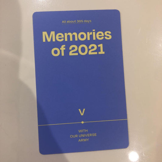 BTS 2021 Memories V  Taehyung official photo card