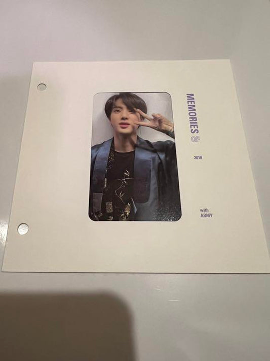 BTS JIN 2018 Memories Official photo card