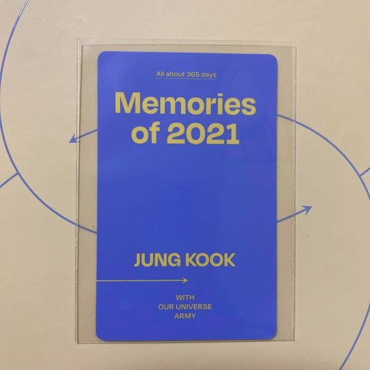 BTS 2021 Memories JUNGKOOK official photo card